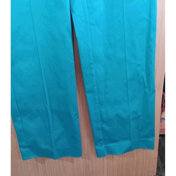 Cato 8 Womens Contemporary Trousers Viridian Green Stretch Mid Rise Slimming - Picture 4 of 8